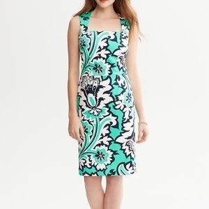 Banana Republic Milly dress green white s 4